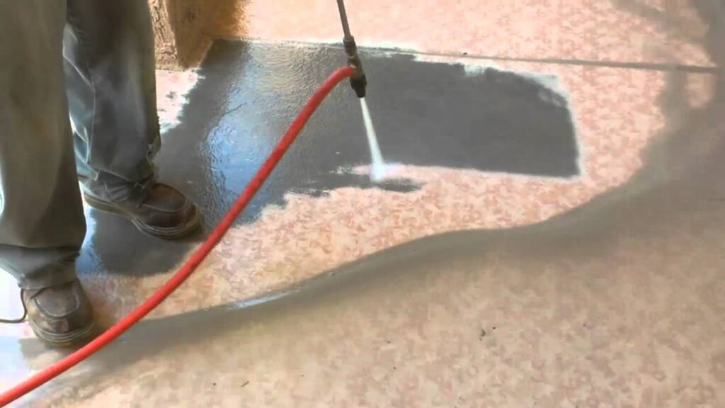 Removed From Concrete Without a Power Washer