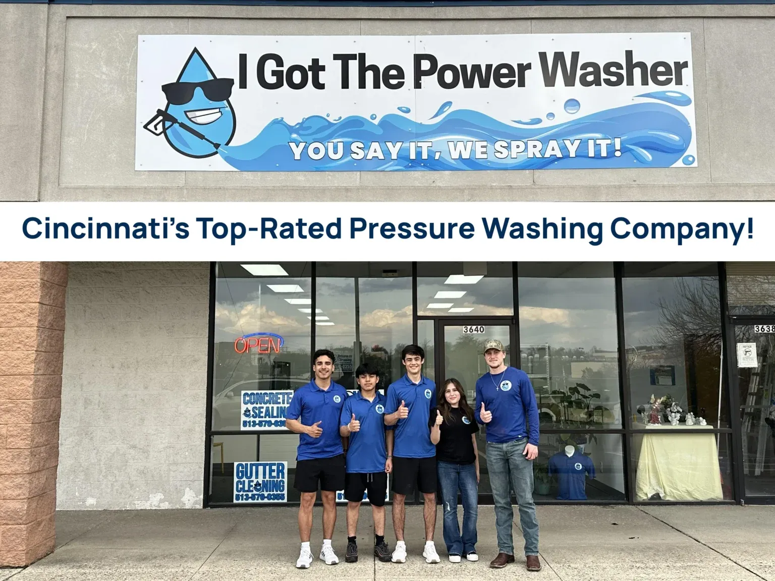 I got the power washer banner